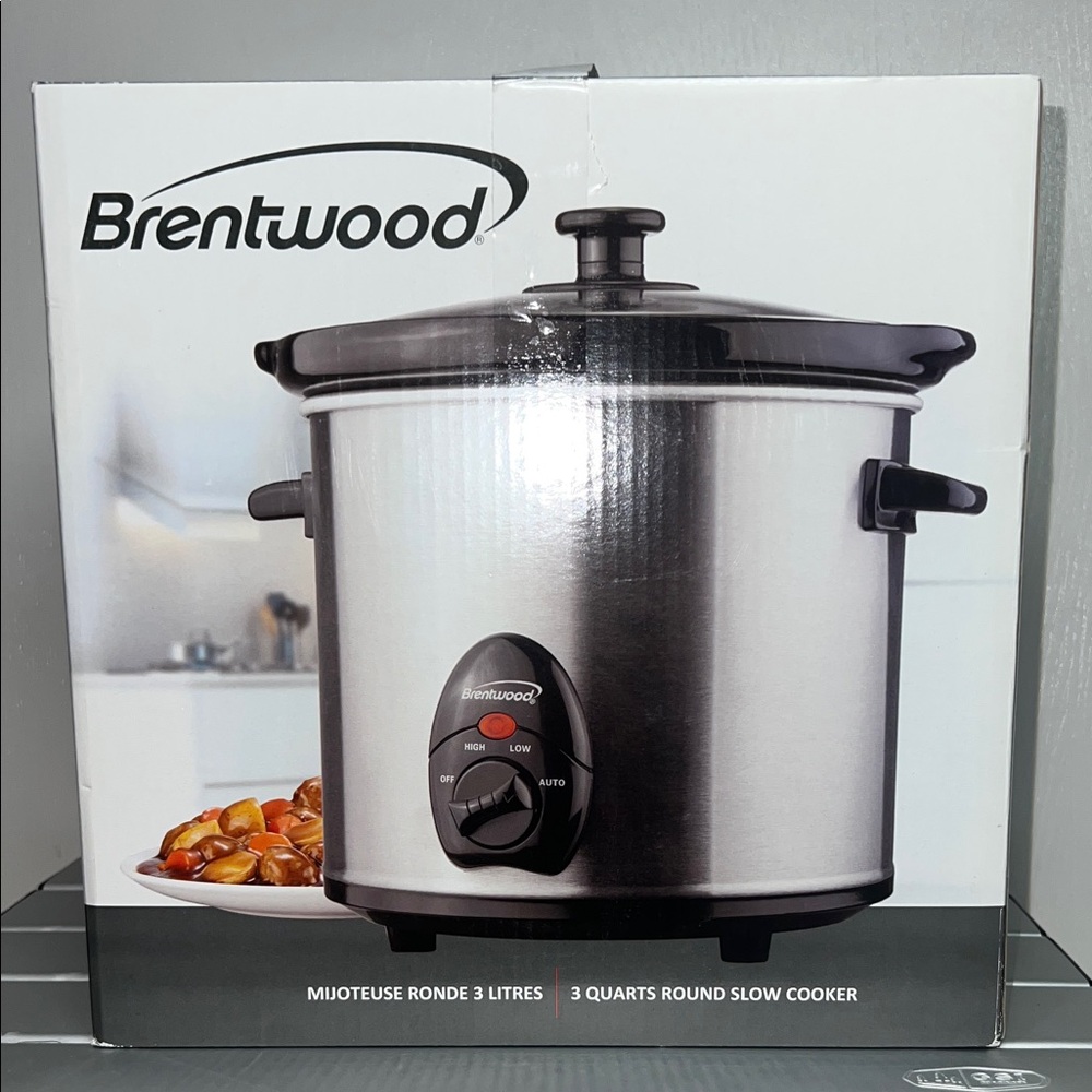 Brentwood 3 Quart Stainless Steel Slow Cooker SC-130S